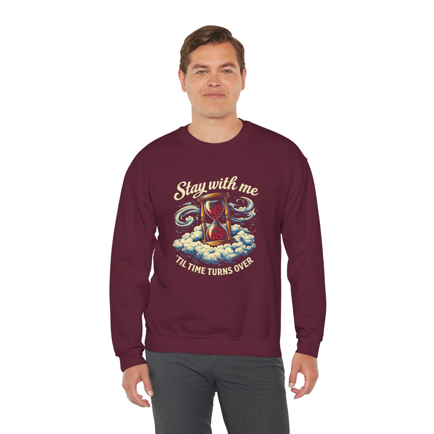 Stay With Me Hourglass — 'Til Time Turns Over Crewneck Sweatshirt