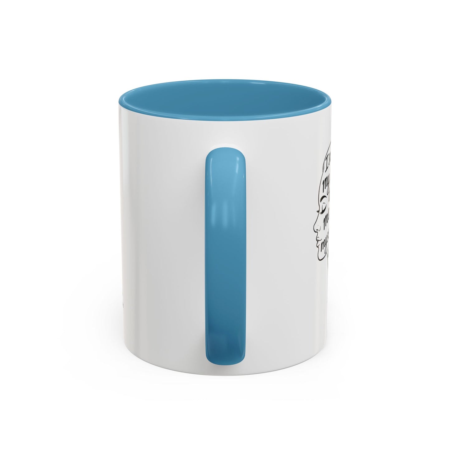 “Me, Myself and I” Line Pop Art Ceramic Accent Coffee Mug (11/15oz)