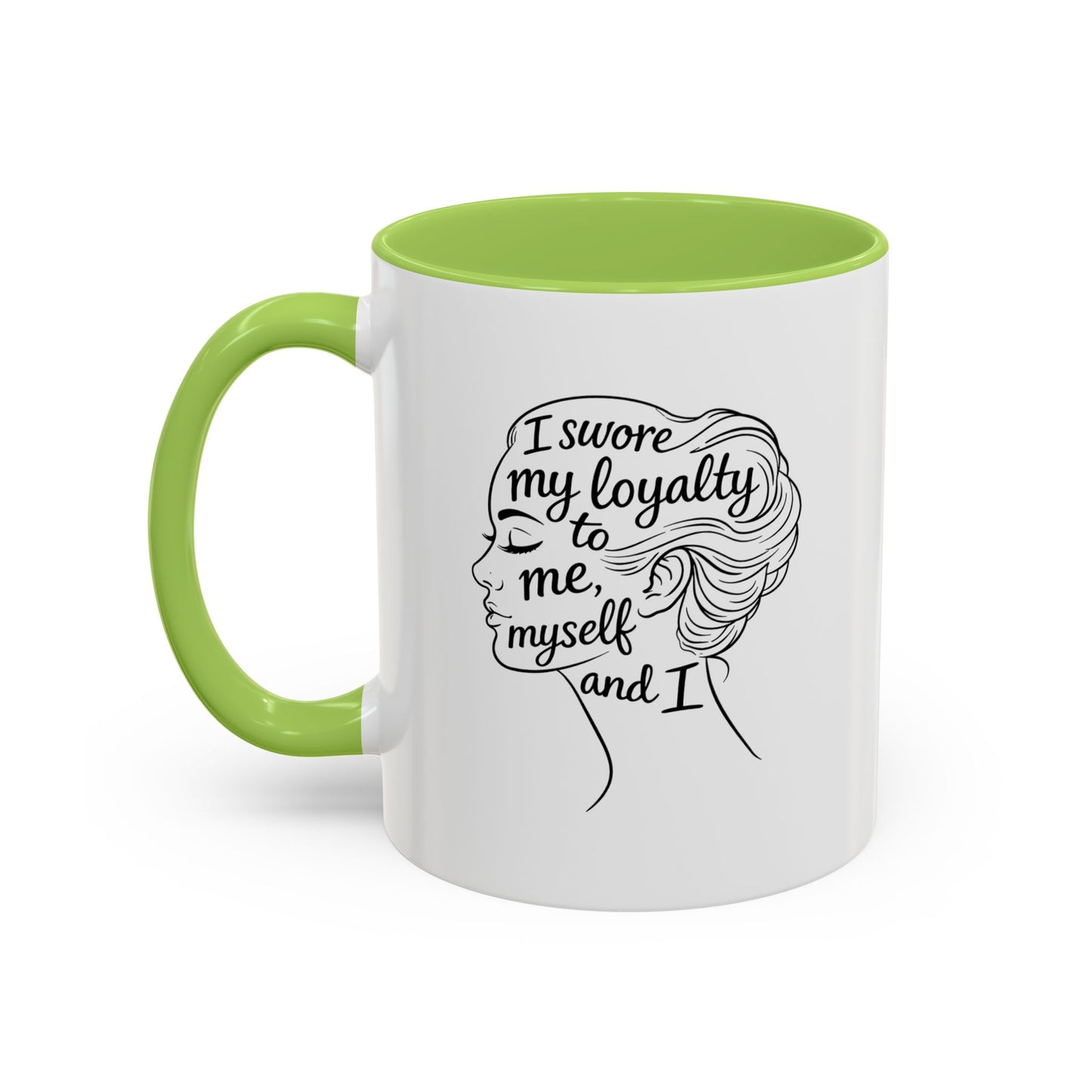 “Me, Myself and I” Line Pop Art Ceramic Accent Coffee Mug (11/15oz)