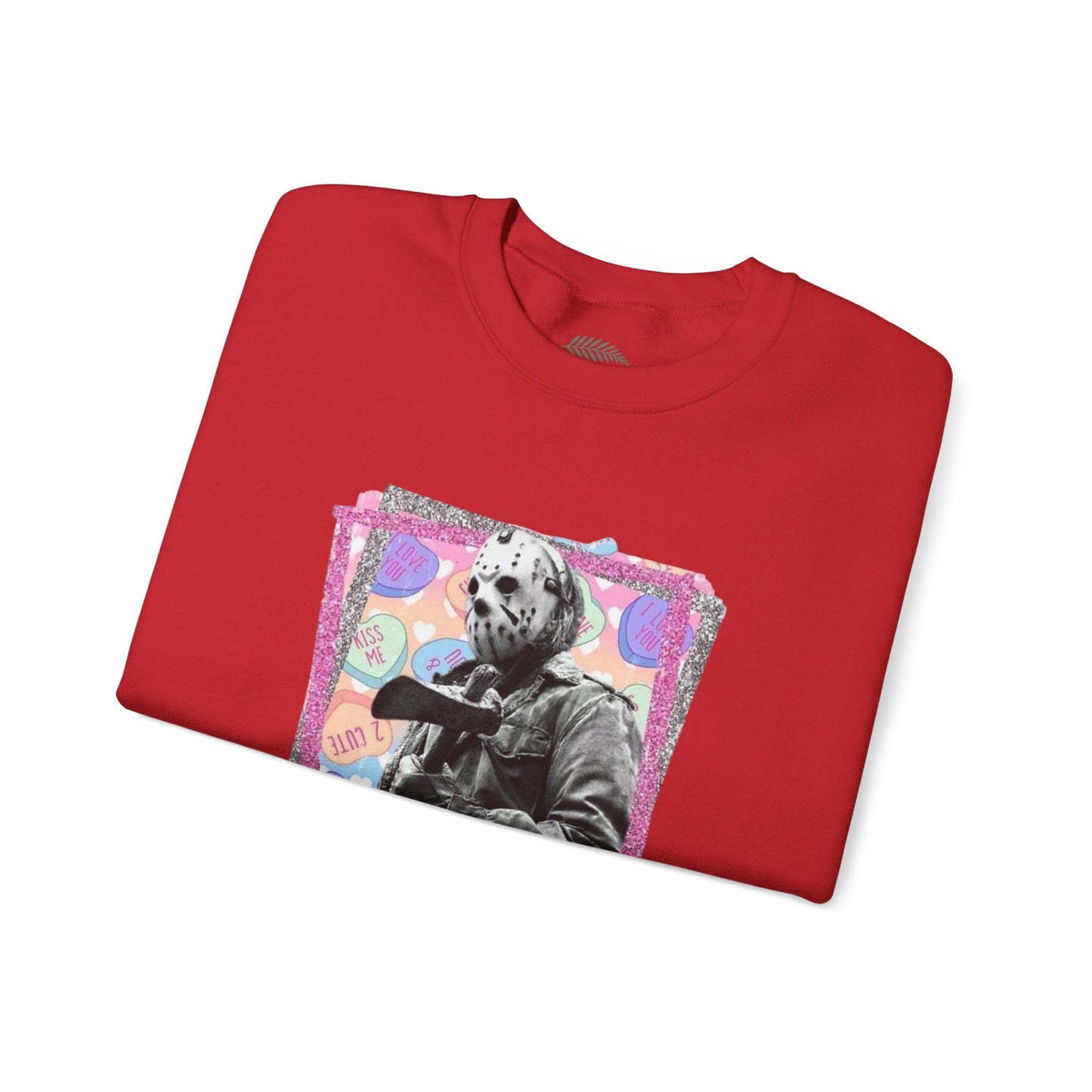 Crewneck Sweatshirt — "Love You to Pieces" Retro Horror Graphic