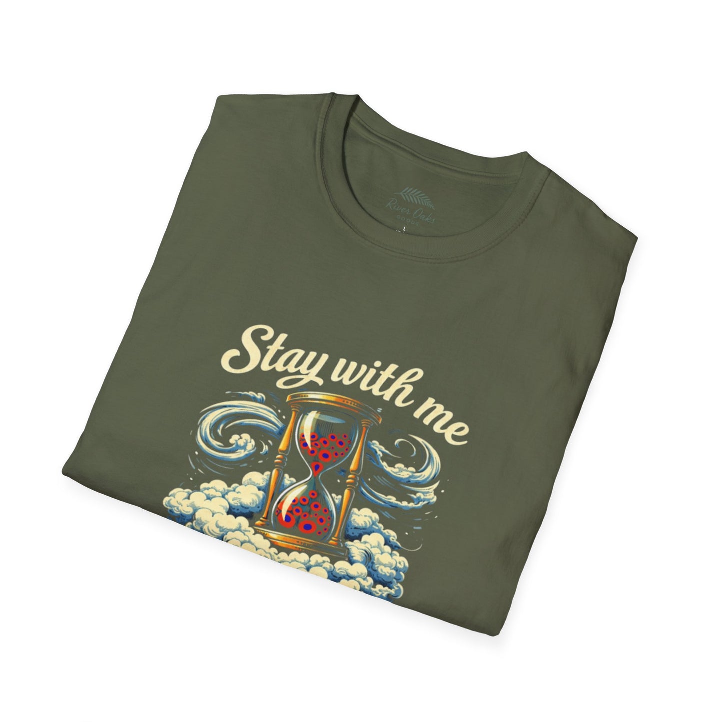 "Stay with Me ‘Til Time Turns Over" Retro Silver Cloud Hourglass Donut Graphic Phish T-Shirt