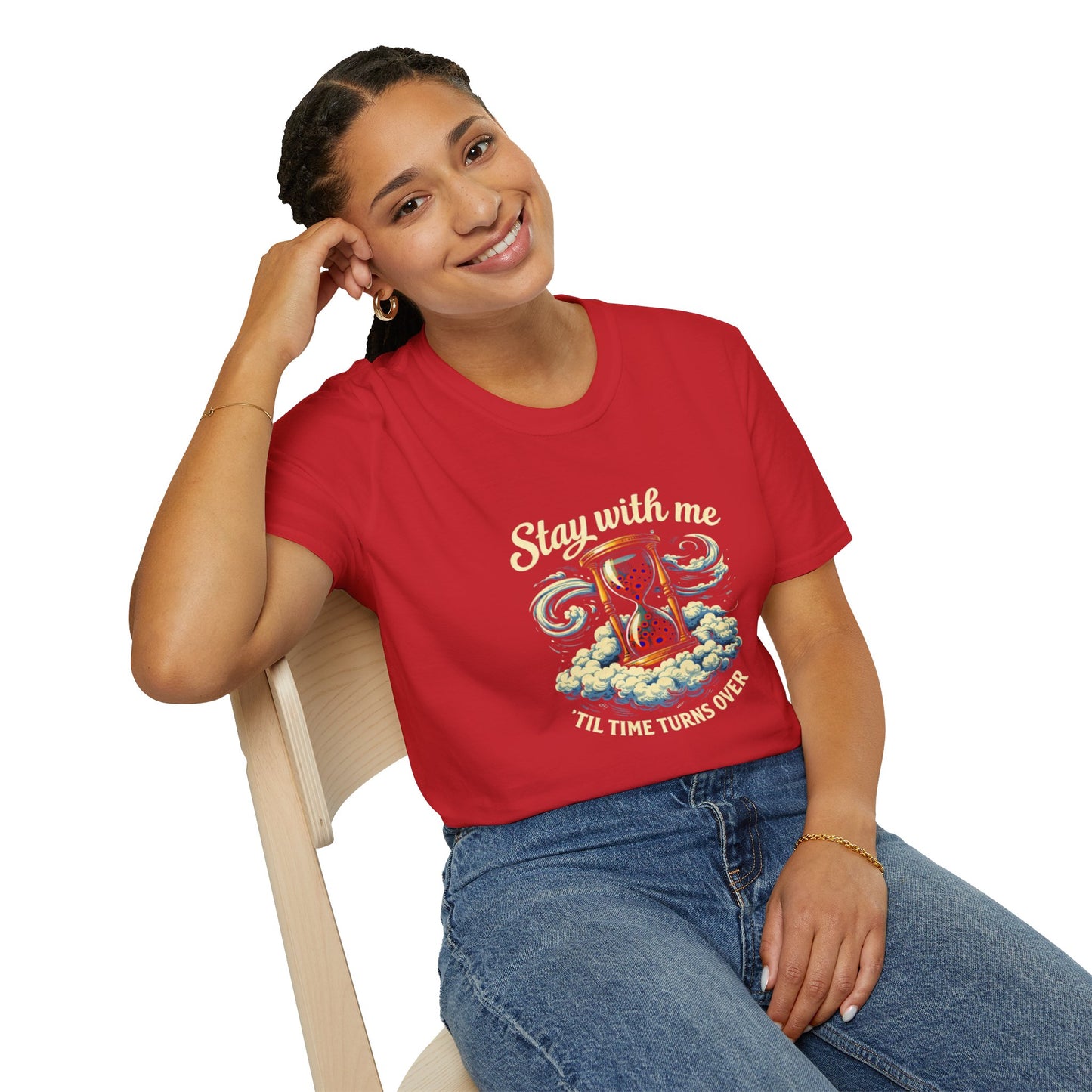 "Stay with Me ‘Til Time Turns Over" Retro Silver Cloud Hourglass Donut Graphic Phish T-Shirt