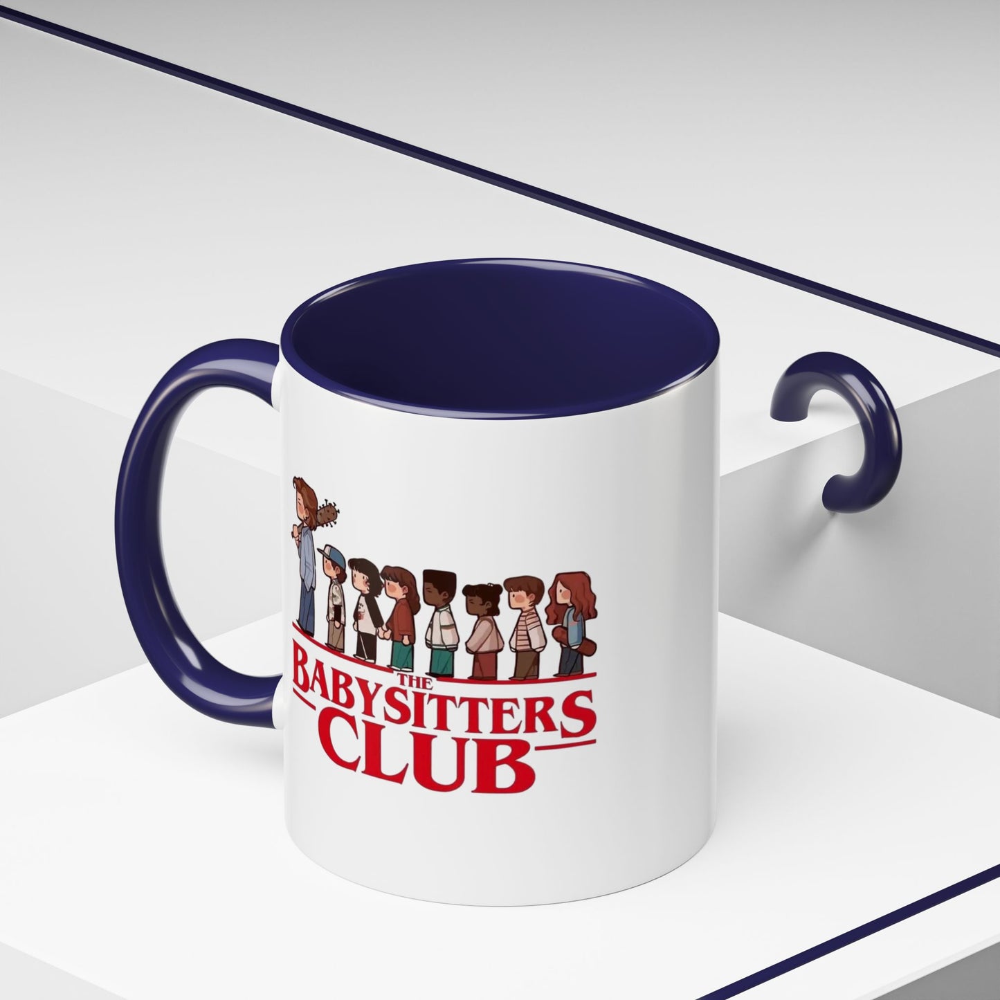 Babysitter’s Club Stranger Things Accent Coffee Mug – Cute Cartoon Design (11/15 oz)