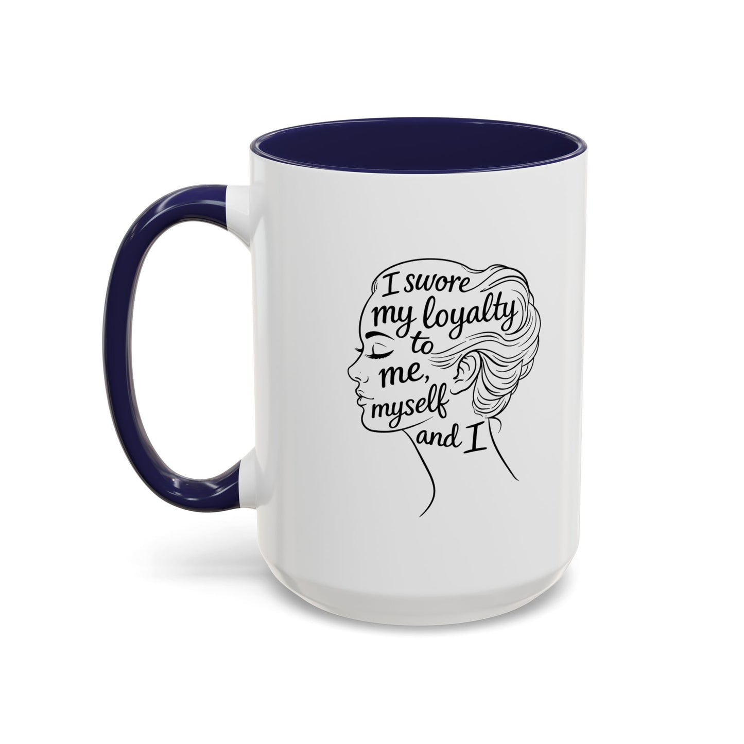 “Me, Myself and I” Line Pop Art Ceramic Accent Coffee Mug (11/15oz)