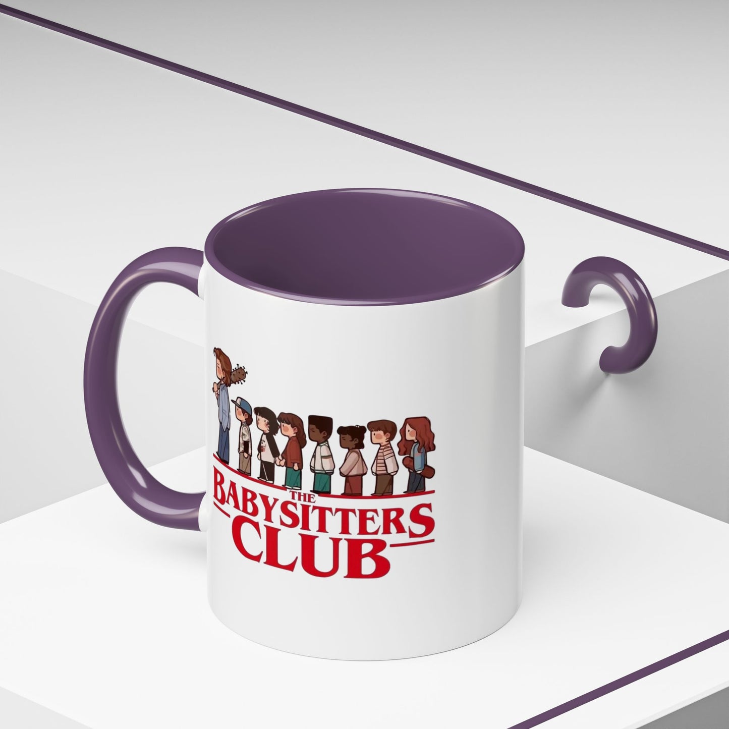 Babysitter’s Club Stranger Things Accent Coffee Mug – Cute Cartoon Design (11/15 oz)